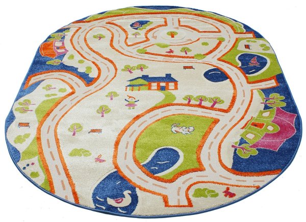 Детский ковер овальный