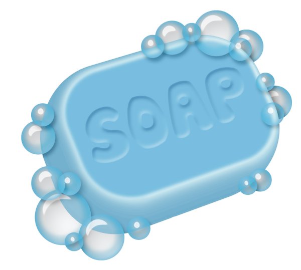 Мыло на прозрачном фоне