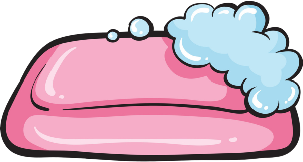 Мультяшная розовое мыло