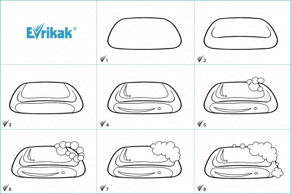 Как нарисовать мыло поэтапно