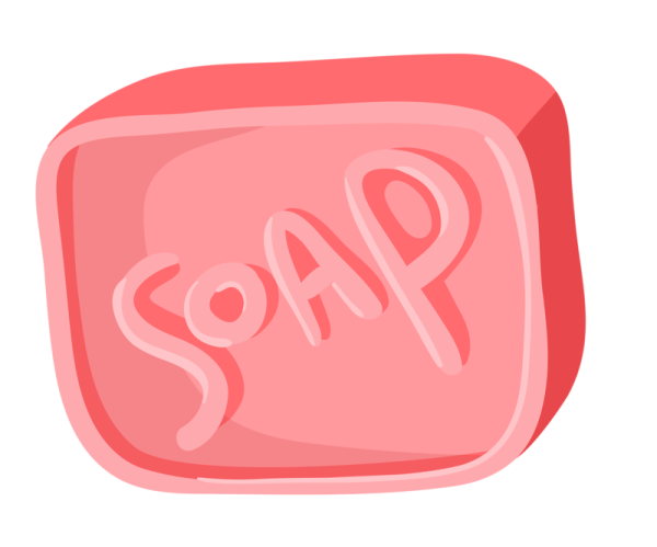 Мыло на прозрачном фоне