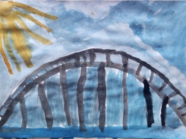 Мостик рисование для детей