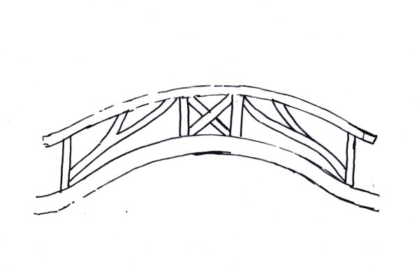 Мостик раскраска