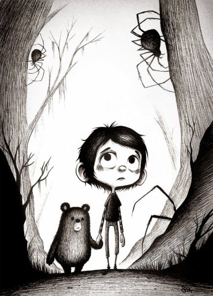 Иллюстрация на тему страх