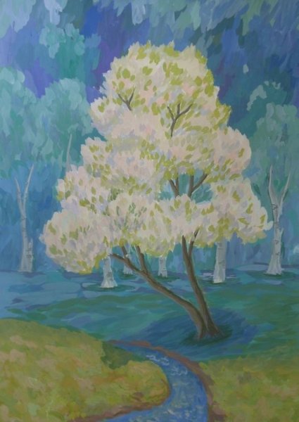 Картина Сергея Александровича Есенина черёмуха