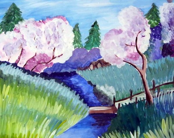 Илюстрацыя Есенина черёмуха