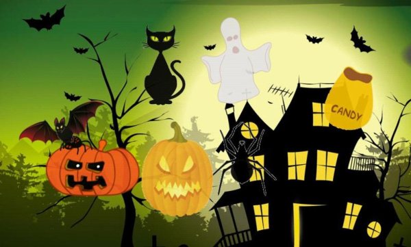 Тыква на Хэллоуин раскраска