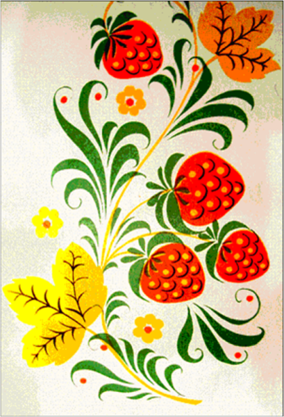 Мотивы хохломской росписи