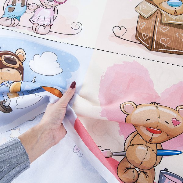 Ткань сатин с рисунком