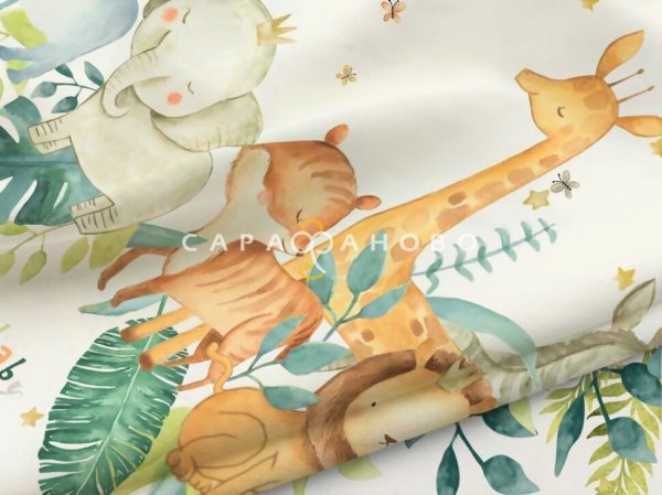 Ткань с симпсонами принтом для мебели