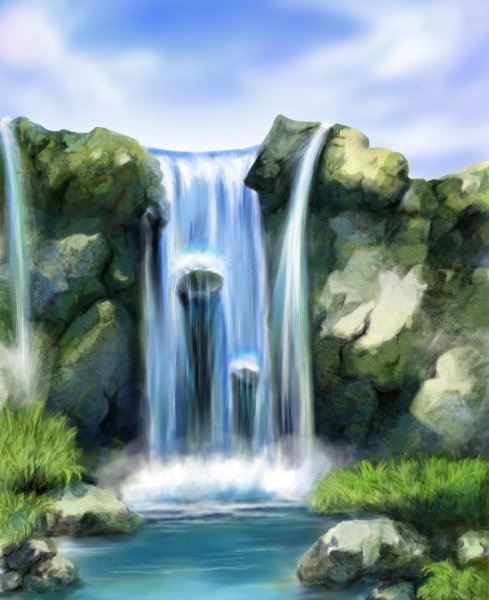 Водопад мультяшный