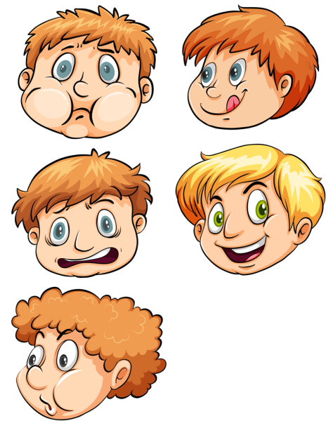 Мультяшные лица детей