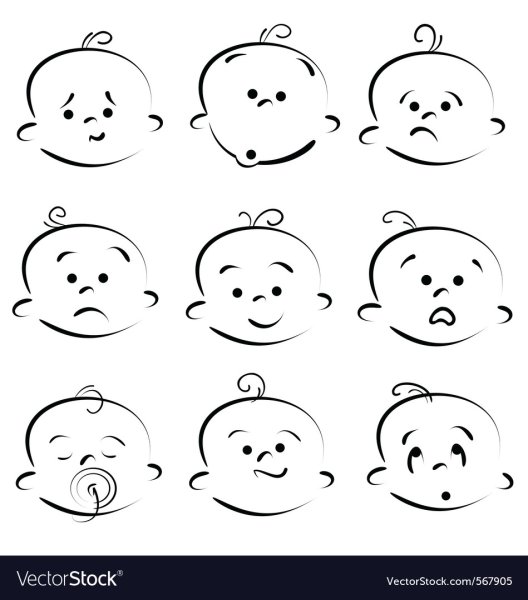 Мордашки с эмоциями для детей