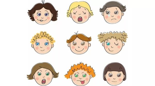 Лица детей с разными эмоциями