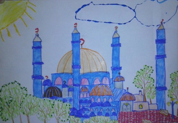 Рисование мечети для детей