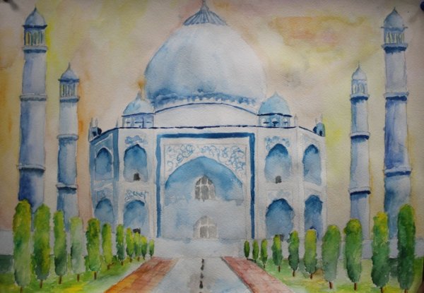 Города пустыни Тадж Махал рисование