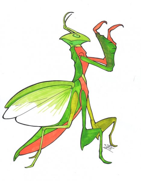 Богомол мультяшный