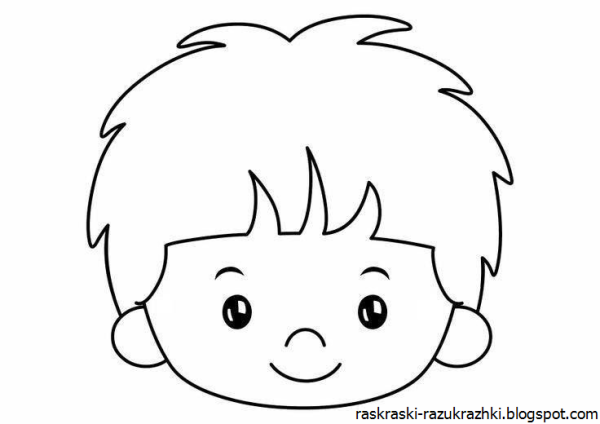 Раскраска детские лица