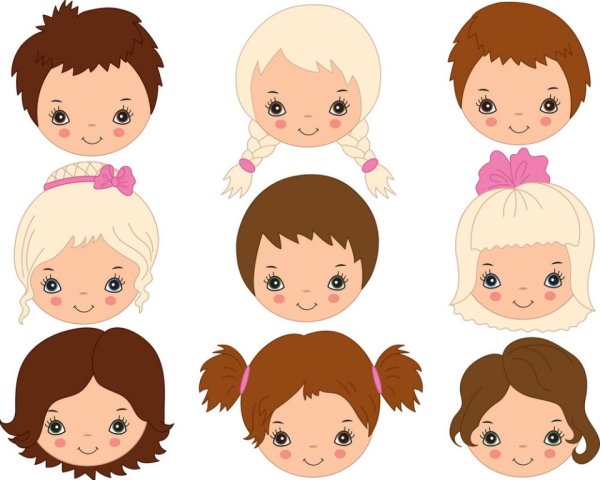 Нарисованные детские лица