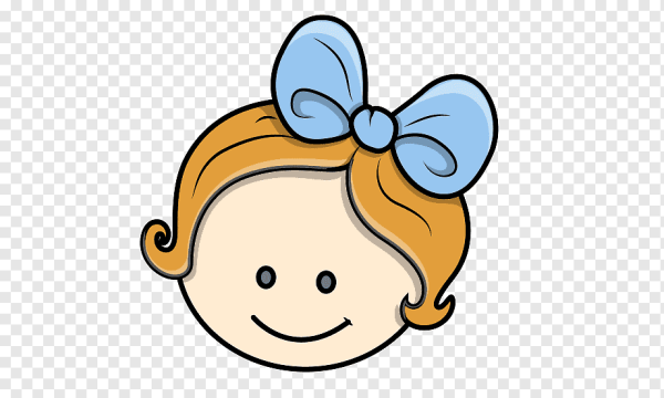 Baby girl face vector