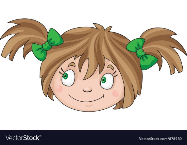 Мультяшные лица девочек