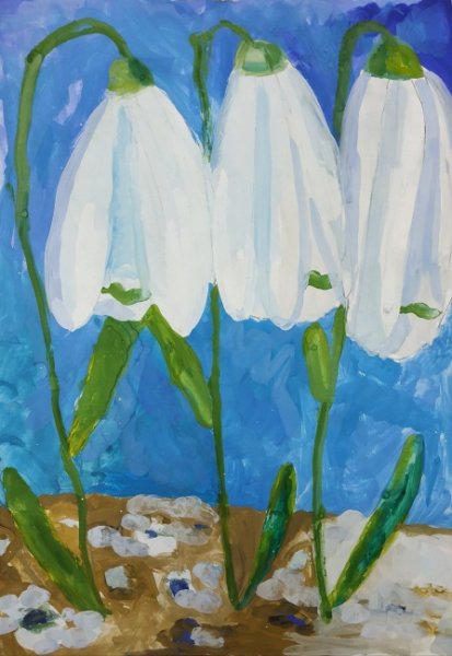 Весенние цветы рисование для детей