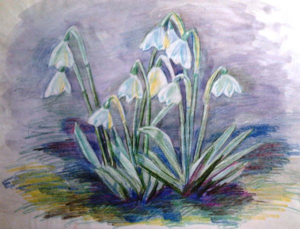 Рисование весенних цветов