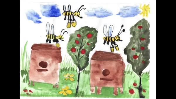 Рисунок на тему Пчеловодство