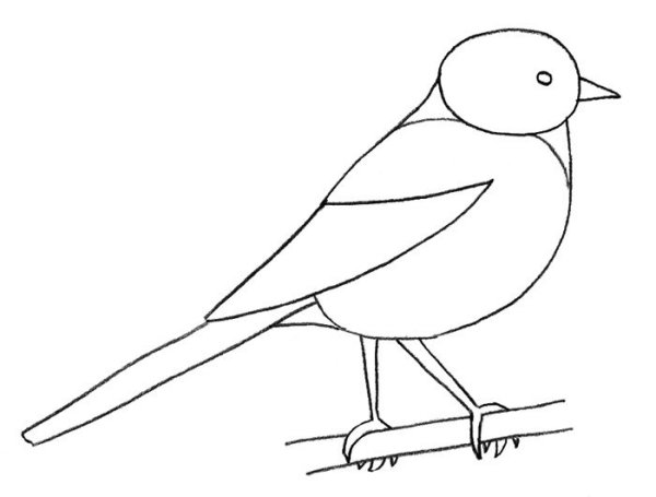 Рисование синичка 5 лет