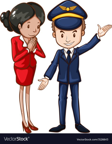 Мультяшные стюардессы и пилоты