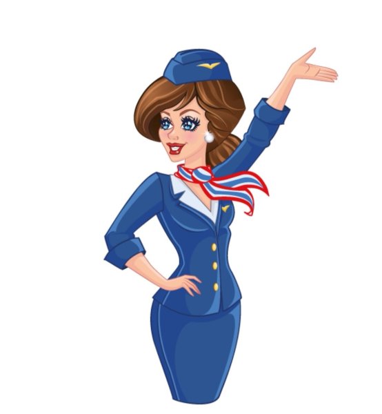 Стюардесса мультяшка