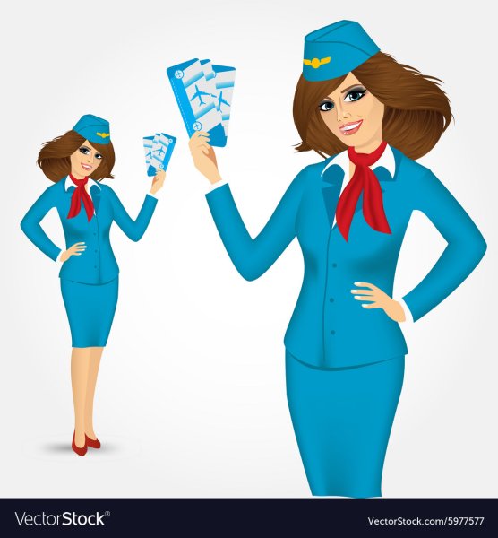 Стюардесса рисунок