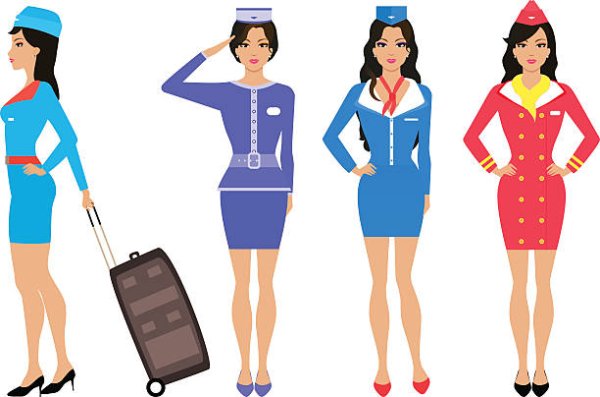 Нарисовать стюардессу