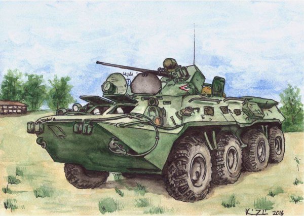 Нарисовать БТР 80