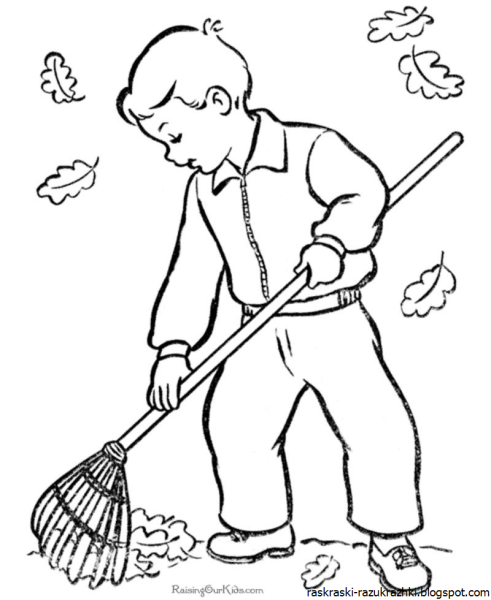 Раскраски о труде для детей
