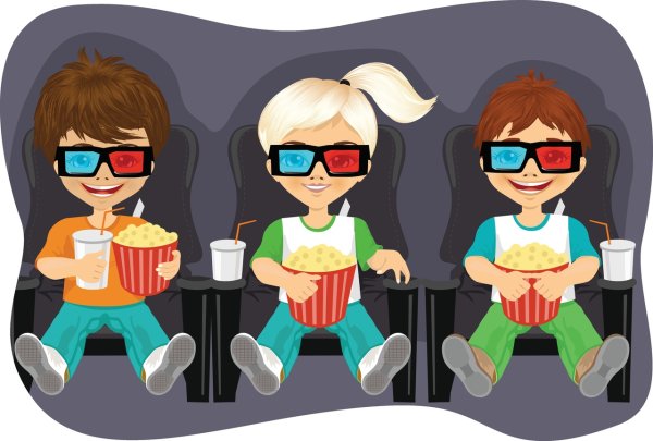 Кинотеатр рисунок для детей