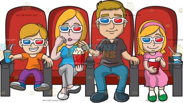 Поход в кинотеатр рисунок