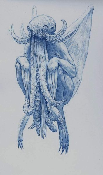 Ктулху эскиз геометрический тату