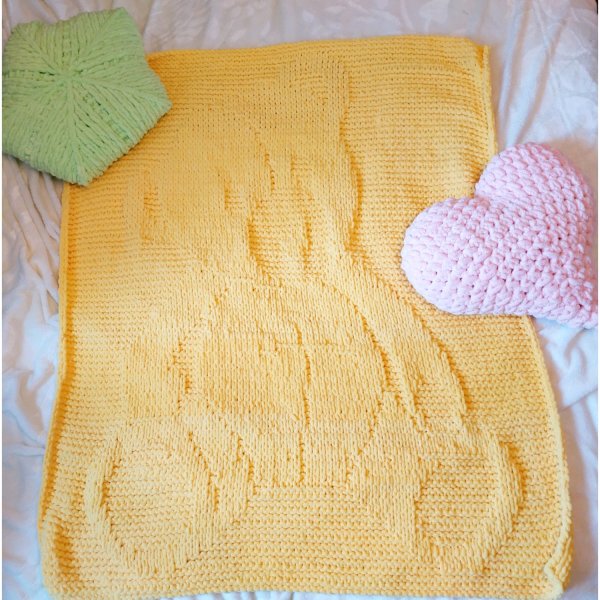 Вязаный детский плед