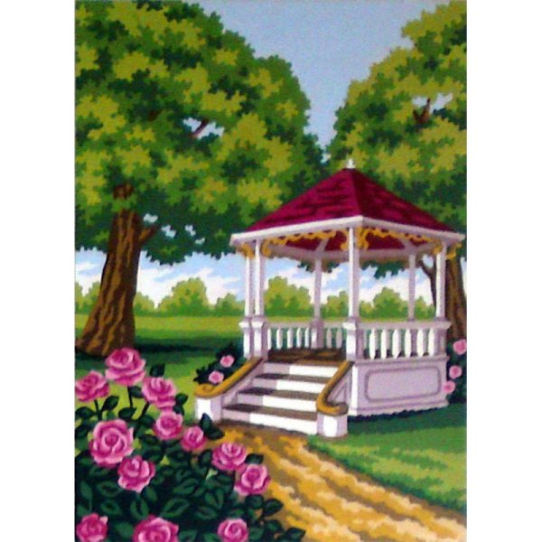 Беседка в саду рисунок