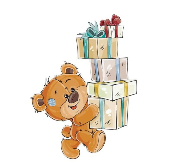 Мишка с подарками