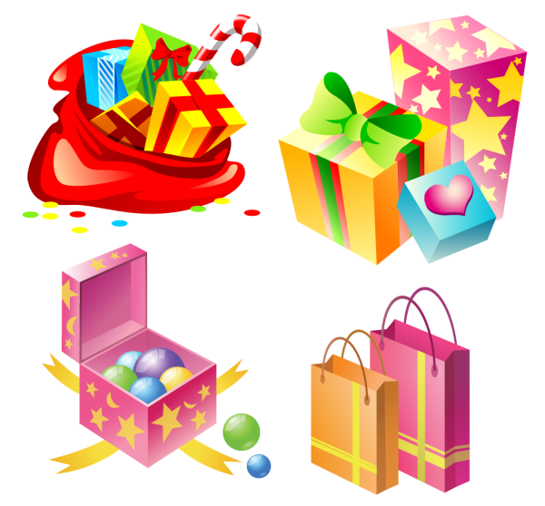 Детский подарок на прозрачном фоне