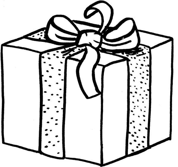 Подарок раскраска