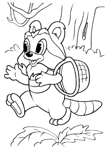 Распечатка крошка енот мультик