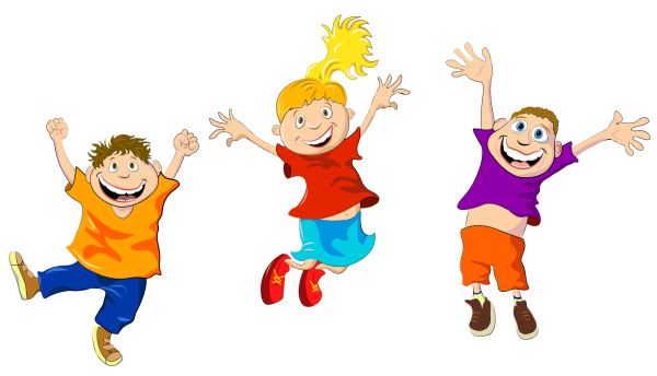 Веселые дети на белом фоне