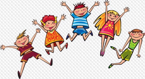 Веселые дети на прозрачном фоне