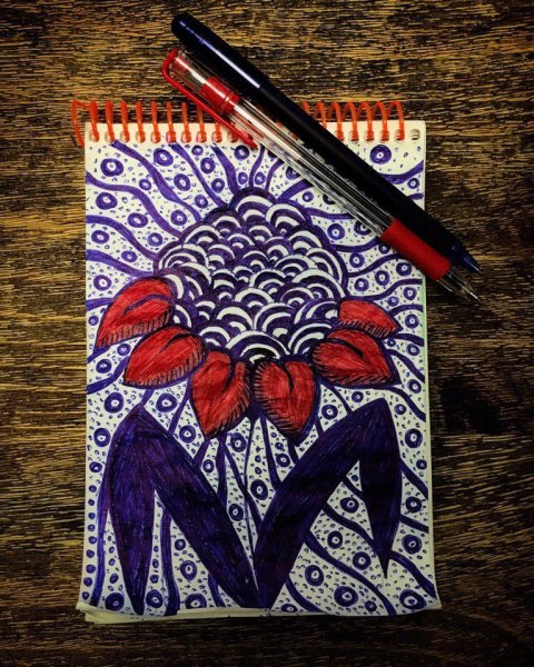 Рисунки ручкой в тетради