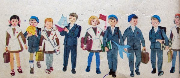 1 Сентября в школе пионеры