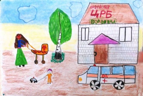 Детские рисунки больница
