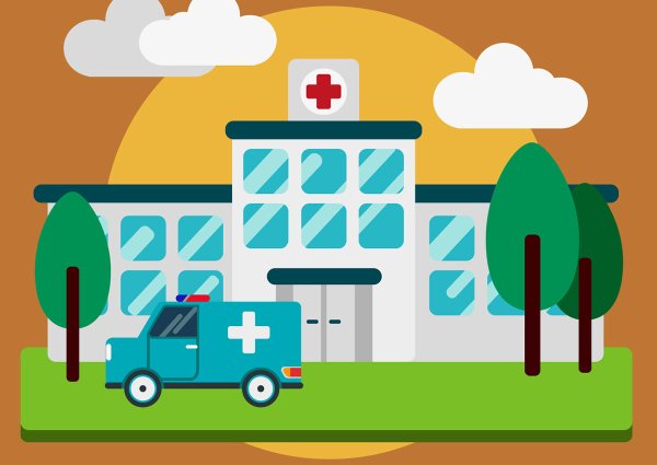 Мультяшное здание больницы